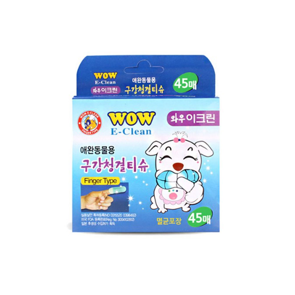 와우 이크린 구강청결티슈 45매 1개