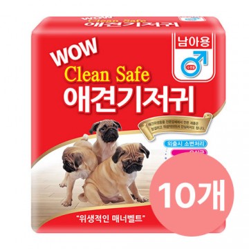 [묶음특가] 크린세이프 애견기저귀 수컷 대형 20매 10개