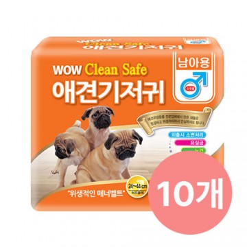 [묶음특가] 크린세이프 애견기저귀 수컷 중형 20매 10개