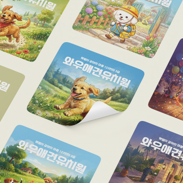 [10x10cm] 판촉용 유포지 스티커 정사각형
